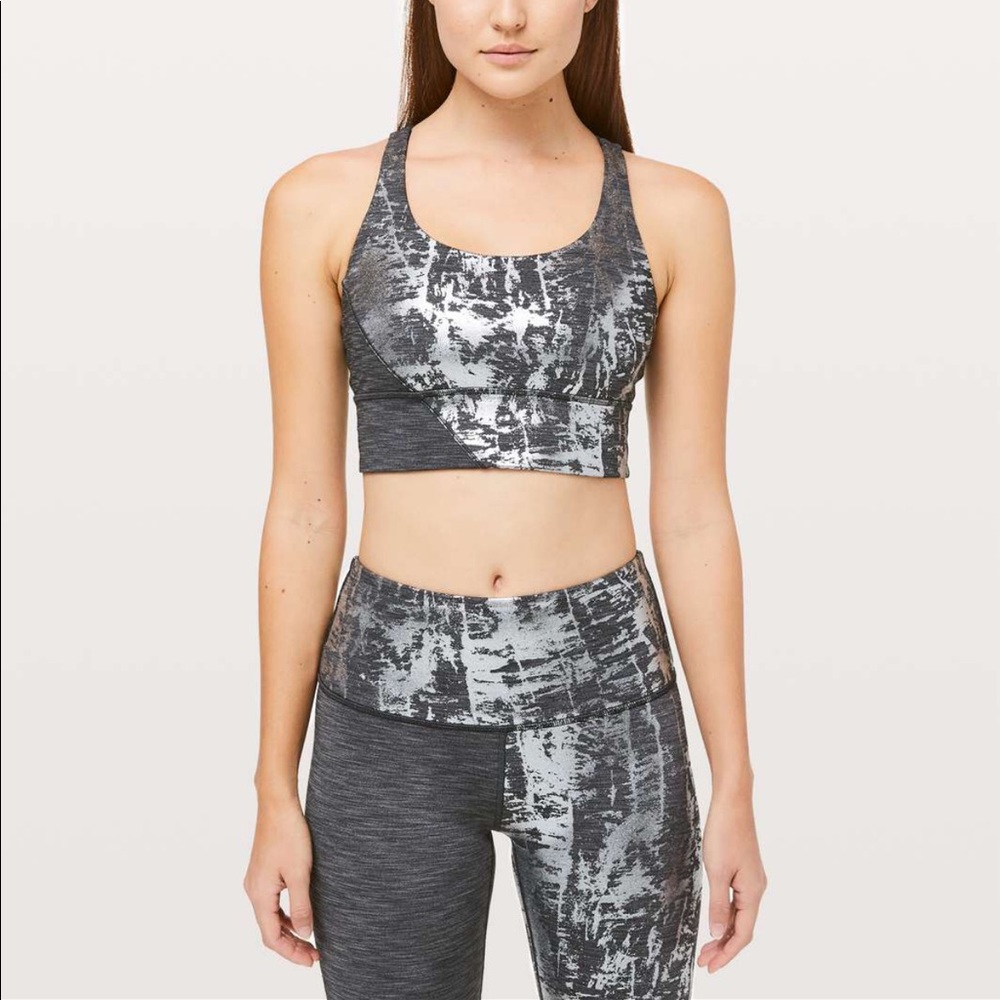 NWOT Lululemon Energy Bra Longline Foil Size 2